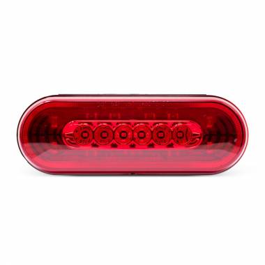 622RTUN Tunnel Vision LED Stop-Tail-Turn Light, Red Lens, Red LEDs, 6" Oval