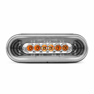 622YCTUN Tunnel Vision LED Turn Signal Light, Clear Lens, Amber LEDs, 6" Oval