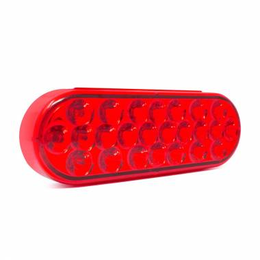 624R 6" Oval Pearl Style Stop-Tail-Turn Light With 24 Red LEDs
