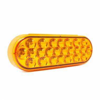 624Y 6" Oval Pearl Style Turn Signal Light With 24 Amber LEDs