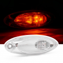 Freightliner Cascadia 3 LED Cab Marker Light, Clear Lens, Amber LEDs