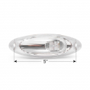 Freightliner Cascadia 3 LED Cab Marker Light, Clear Lens, Amber LEDs