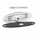 Freightliner Cascadia 3 LED Cab Marker Light, Clear Lens, Amber LEDs