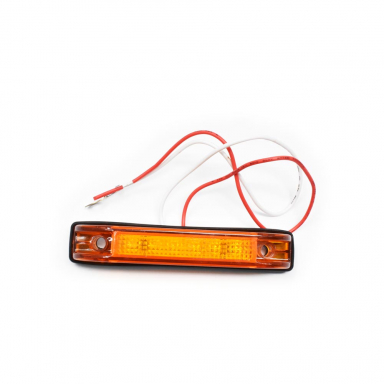 Slimline Amber LED Marker Light, Hard-Wired, 6 Amber LEDs, 12 VDC