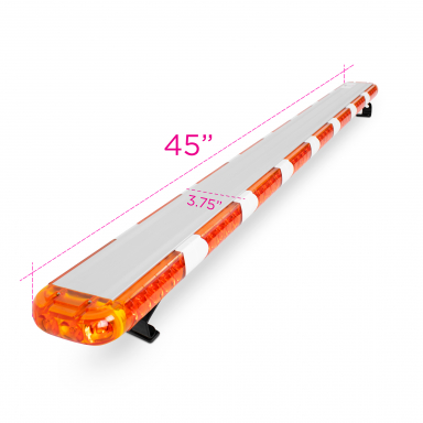 45" Class 1 Amber Light Bar with 8 Flash Patterns