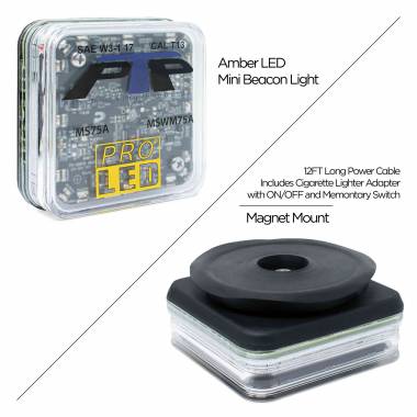 MSWM75A Magnet Mount Amber LED Mini Beacon With 10 Flash Patterns