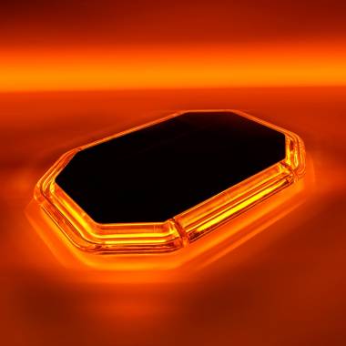 SLPWM1012 Magnet Mount 12" Low Profile Amber LED Warning Light Bar With 19 Flash Patterns