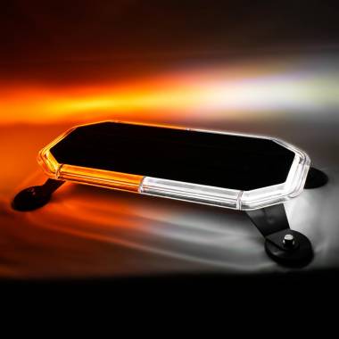 SLPWM1024AC Magnet Mount 24" Low Profile Amber/White LED Warning Light Bar With 19 Flash Patterns