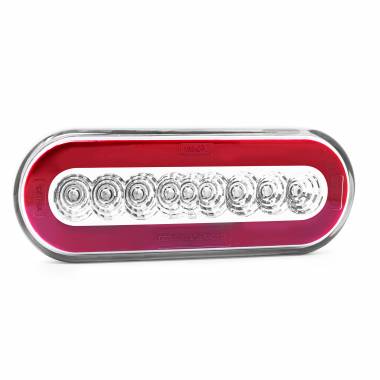 6912R 6" Oval Halo Stop-Tail-Turn Signal Light with Red LEDs