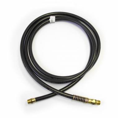 15' Black Rubber Air Brake Hose Assembly, 3/8" I.D. with 1/2" NPT Fittings