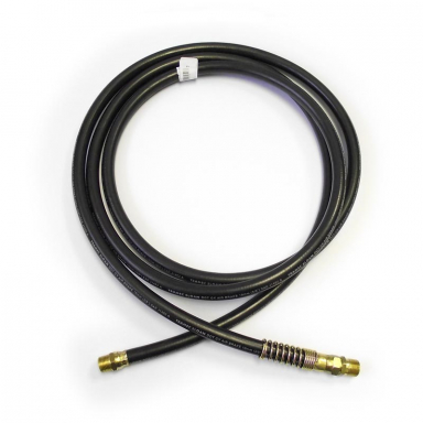 15' Black Rubber Air Brake Hose Assembly, 3/8" I.D. with 1/2" NPT Fittings