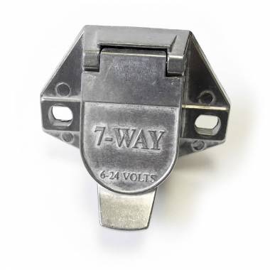 593084 7-Way Trailer Wiring Receptacle - Wire Insertion, Split Brass Pins