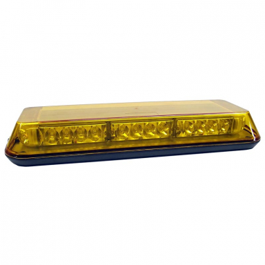 Amber Low Profile Mini LED Light Bar - Amber Lens, Amber LEDs, Magnet Mount