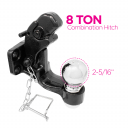 8-Ton Combination Hitch with 2-5/16" Hitch Ball and Pintle Hook