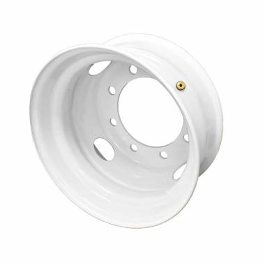 28656 17.5 x 6.75 Tubeless Low Boy Trailer Wheel, Hub-Piloted, White