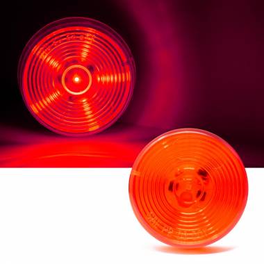 200RTL 2" Round Red LED Clearance/Marker Light With Starburst Pattern, 6 LEDs