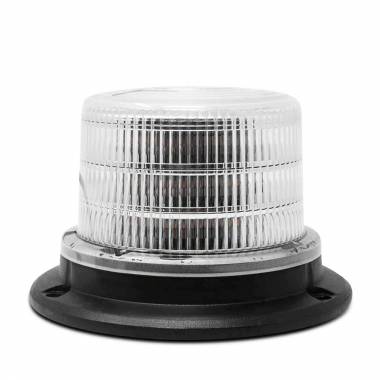 2472AMAG Amber LED Light Beacon, Clear Lens, 10 Flash Patterns, Magnet Mount, 10-30 Volts DC