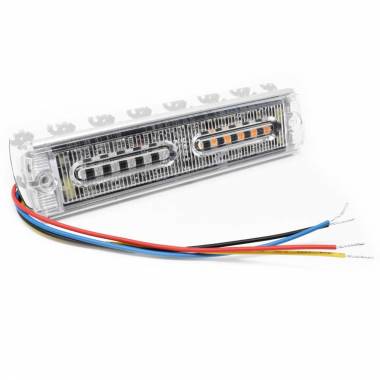 3675AG 12 LED Low Profile Amber/Green Light Head, 10-30 Volt, 19 Flash Patterns