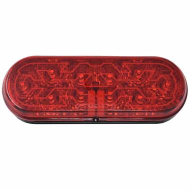 610HT Heated Red Stop-Tail-Turn Light, 12 VDC, 6" Oval