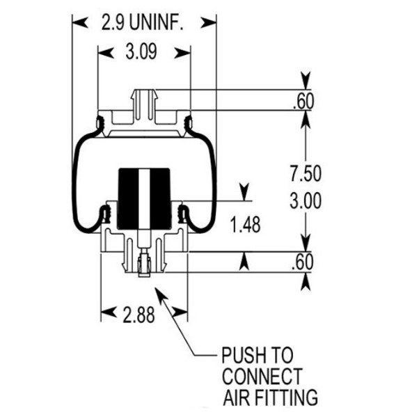 thumbnail image 2 of Pair Of Front Driver & Passenger Air Suspension Spring Bags For W02-358-7206 / 1829919000 2 of 5
