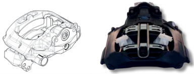 MAXX22T Air Disc Brake Caliper, Left-Hand