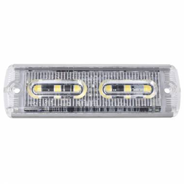 3674A 6 LED Low Profile Amber Light Head, 10-30V, 19 Flashing Patterns
