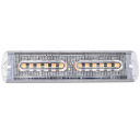 12 LED Low Profile Amber Light Head, 10-30V, 19 Flash Patterns,12 LEDs