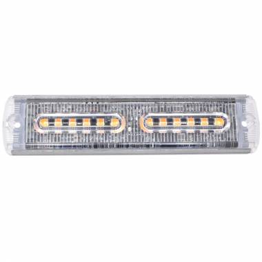 3675A 12 LED Low Profile Amber Light Head, 19 Flash Patterns