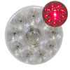 4" Round Red LED Stop, Tail, and Turn Signal Lamp with Clear Lens, 12-Volts DC