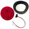 4" Round Red Stop Tail Turn Light - 10 LEDs, With Grommet and Pigtail