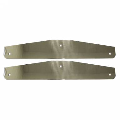 Stainless Steel 4" x 24" Bolt-Thru Bottom Mud Flap Plates - 1 Pair