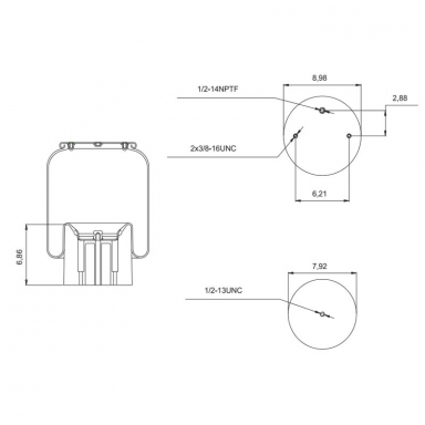Air Bag - Replaces Peterbilt & KW Low Air Leaf 03-08716 & C81-1011