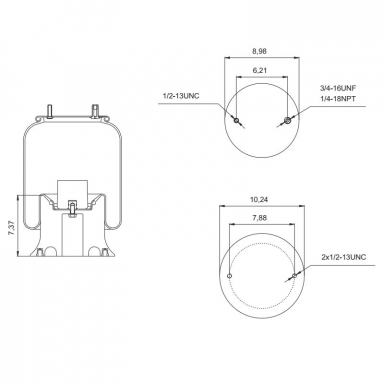 Air Bag - Replaces Hendrickson S103522 & Fruehauf UCE-9393-2 & Firestone W01-358-9394