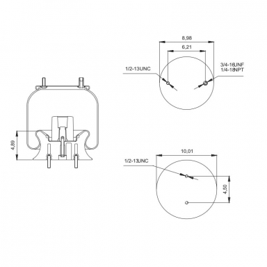 Reversible Sleeve Air Spring, Replaces Firestone W01-358-9466