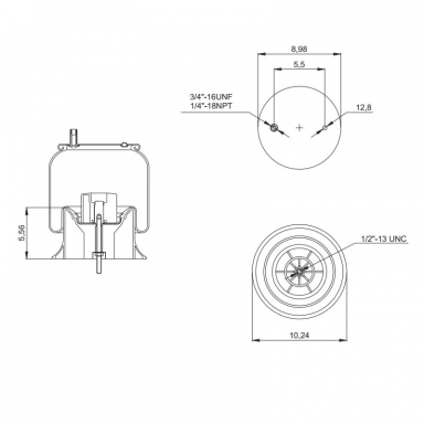 Air Bag - Replaces Neway 90557157 and 90557301 & Firestone W01-358-9935 Air Springs